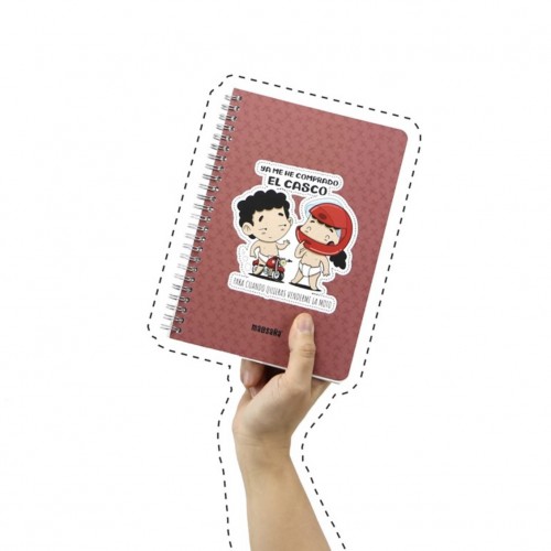 Cuaderno A5- ya me he comprado el casco... - color rojo