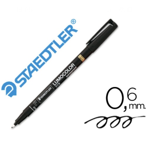Permanente STAEDTLER Lumocolor modelo 318 Punta fina F Negro