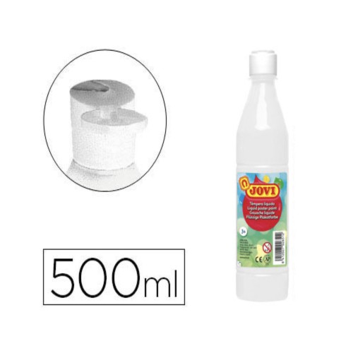 Témpera líquida Botella unicolor 500 c.c JOVI Blanco