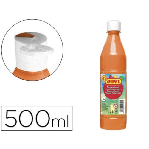Témpera líquida Botella unicolor 500 c.c JOVI Naranja