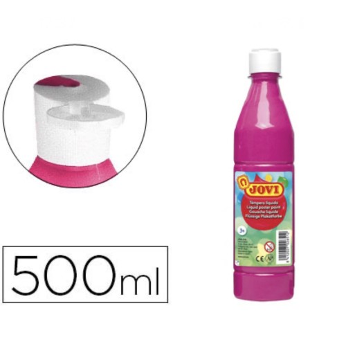 Témpera líquida Botella unicolor 500 c.c JOVI Magenta