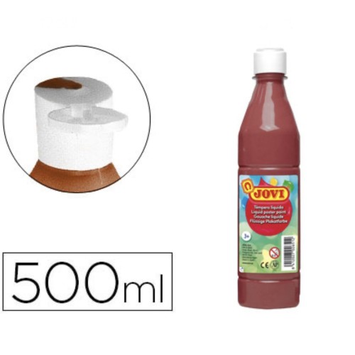 Témpera líquida Botella unicolor 500 c.c JOVI Marrón