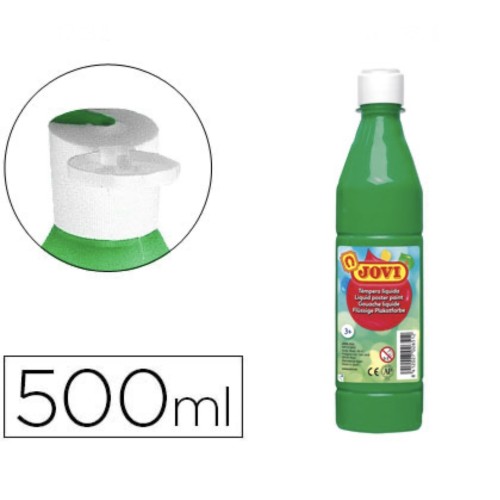 Témpera líquida Botella unicolor 500 c.c JOVI Verde medio