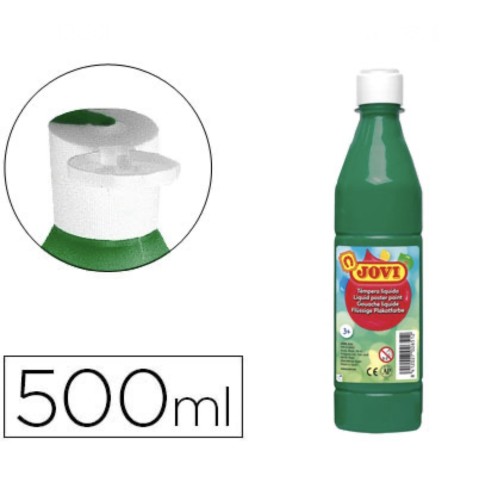 Témpera líquida Botella unicolor 500 c.c JOVI Verde oscuro