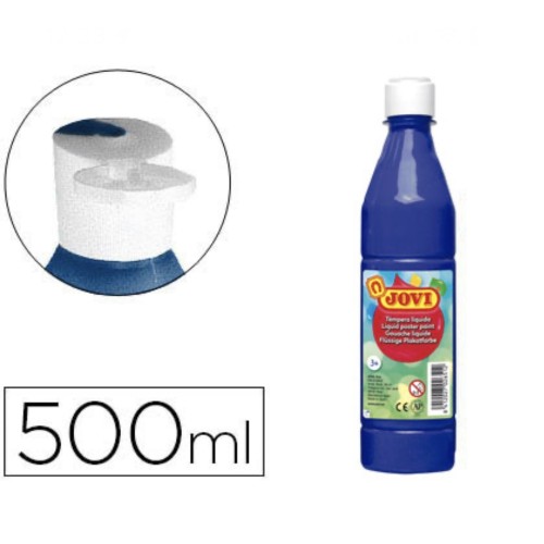 Témpera líquida Botella unicolor 500 c.c JOVI Azul ultramar