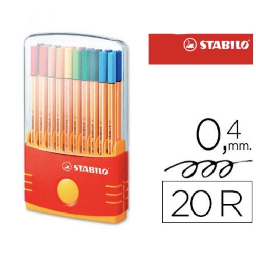Punta fina point 88 Estuche Color Parade 20 u STABILO