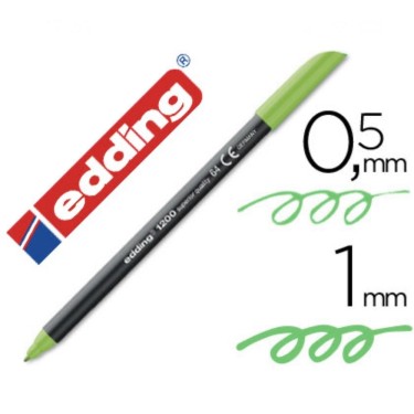 4004764828340 Rotulador punta fina 1200 verde flúo 1