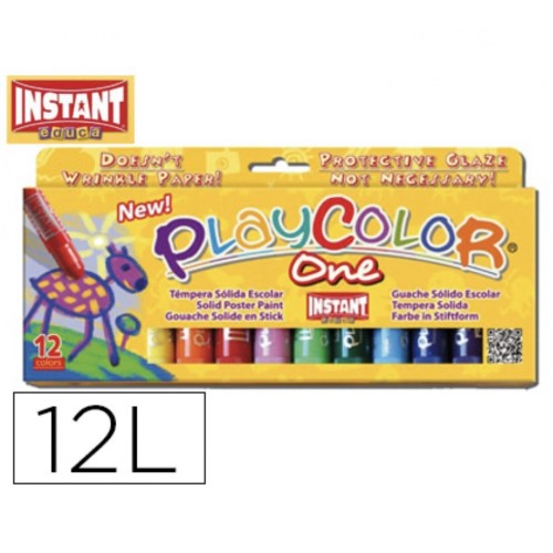 Témpera sólida Playcolor Estuche 12 colores surtidos