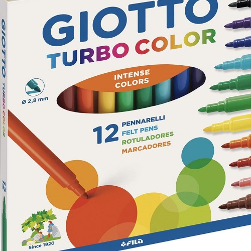 Rotulador Turbo Color 12 colores surtidos GIO