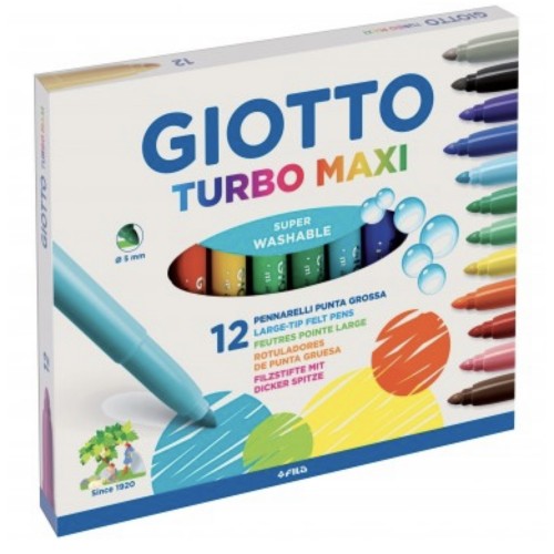 Rotulador Turbo Maxi 12 colores surtidos GIO