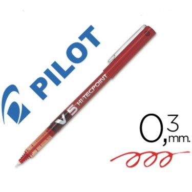 4902505085697 Bolígrafo Hi-Tecpoint V-5 0,5 mm roj 1
