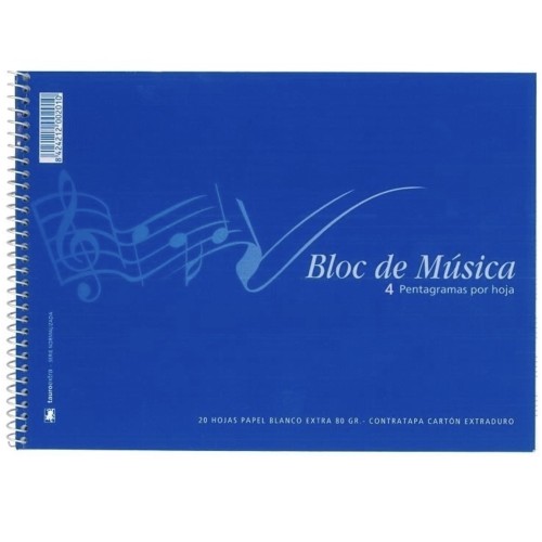 Bloc música Tauro 4 Pentagramas TAURO