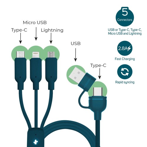 CABLE SINCORINIZACION DE CARGA 3 EN 1 CACTUS  LEGAMI 8052694