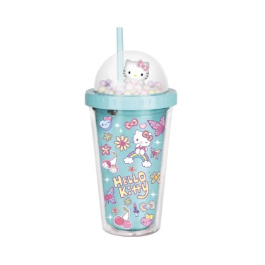 5907360010975 Vaso 450 ml con pajita Hello Kitty M 1
