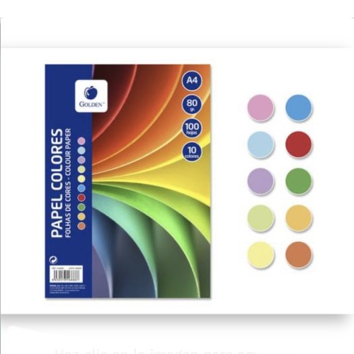 Papel A4 100 hojas de colores POESSA