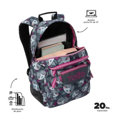 7704758345781 (3) Mochila Escolar Rayol Gatos – To 3