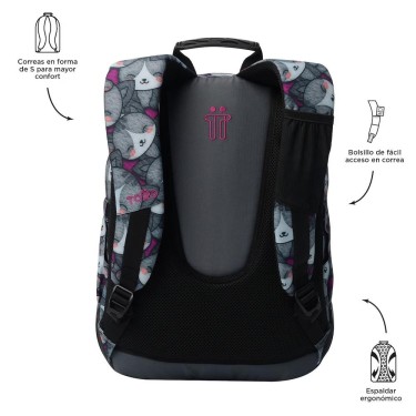 7704758345781 (4) Mochila Escolar Rayol Gatos – To 4