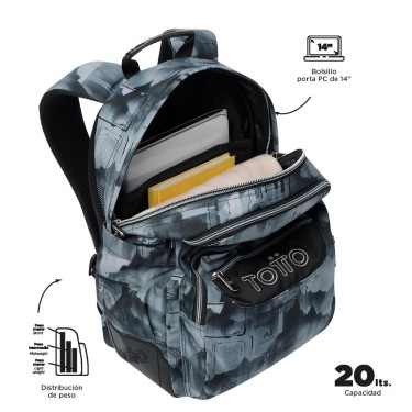7704758373371 (3) Mochila Escolar Rayol Negra Gris 3