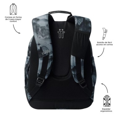 7704758373371 (4) Mochila Escolar Rayol Negra Gris 4