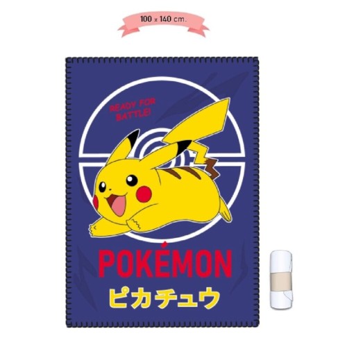 Manta polar pikachu 100x140cms 180g Factory 8435631315032