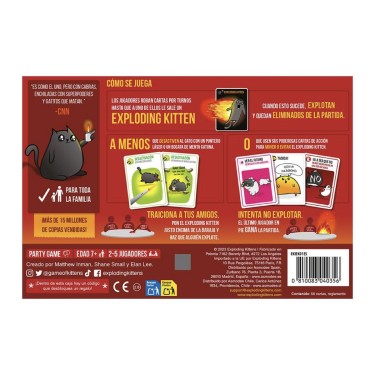 810083040356 (3) Juego de mesa Exploding Kittens ( 3