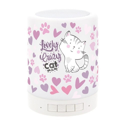 Lámpara Altavoz Bluetooth - Gato corazones Lovely Story 8435