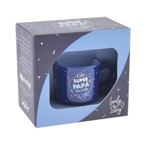 Taza mini 50 ml Este es súper papá necesita un café Lovely 8