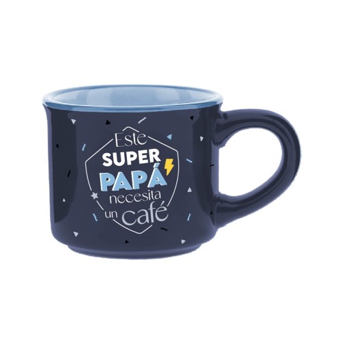 Taza mini 50 ml Este es súper papá necesita un café Lovely 8
