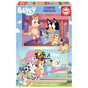 8412668194076 Puzzle Madera Bluey 2×25 piezas · Ed 2