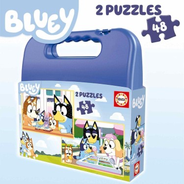 8412668198319 (1) Puzzle Maleta Bluey 2×48 piezas  1