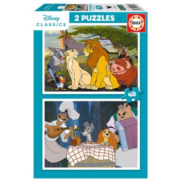 8412668199965 (1) Puzzle Disney Animales 2×48 piez 1