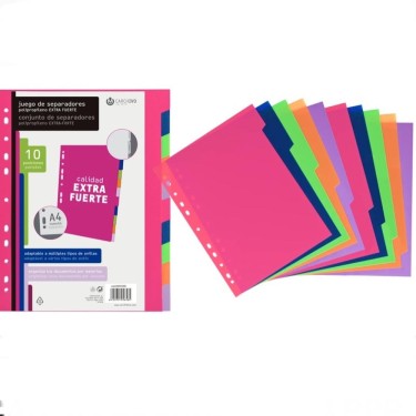 8422951056585 Separadores A4 Extra Fuerte 10 Posic 1