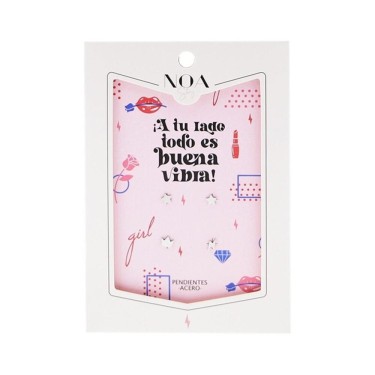 8435458087105 Pendientes de acero plateado “A tu l 1