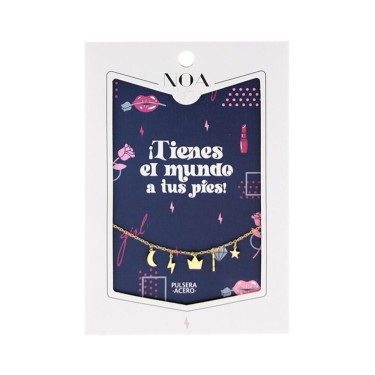 8435458087150 Pulsera de acero dorado “Tienes El M 1