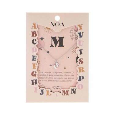 8435458087914 Colgante de acero plateado con letra 1