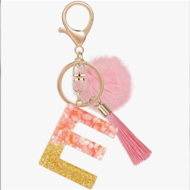 8435458092123 Llavero Letra E Rosa - Lovely Story 1