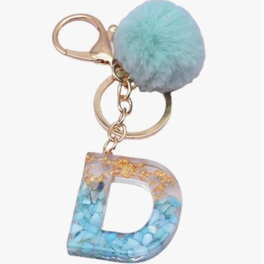 8435458092277 Llavero Letra D Verde Menta - Lovely 1