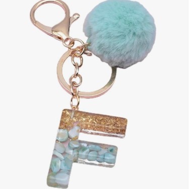 8435458092291 Llavero Letra F Verde Menta - Lovely 1