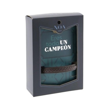 8435458178520 (1) Pulsera de Cuero Trenzada Marrón 1