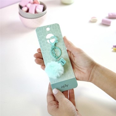 8435458181919 Llavero pompón menta tecla letra I – 1