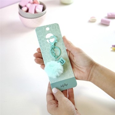 8435458182015 Llavero pompón menta tecla letra U – 1