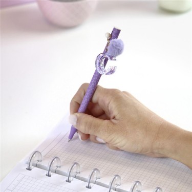 8435458184330 Bolígrafo lila letra C con pompón –  1