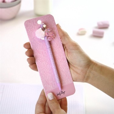 8435458184392 Bolígrafo rosa letra S con pompón –  1
