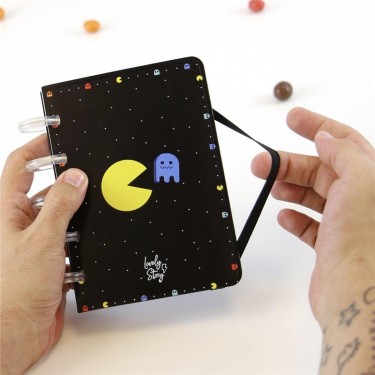 8435458185511 Cuaderno Smart Book A6 Pacman negro  1