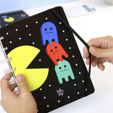 8435458185535 Cuaderno Smart Book A5 Pacman negro  1