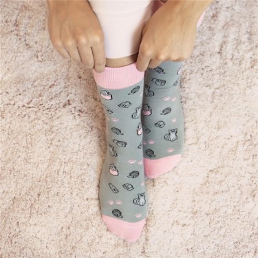 8435458187027  Calcetines gato gris talla 36-41 –  1
