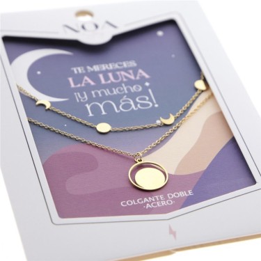 8435458191383 Colgante doble acero dorado Te merec 1