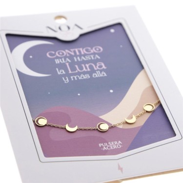 8435458191406 Pulsera acero dorado luna y más allá 1