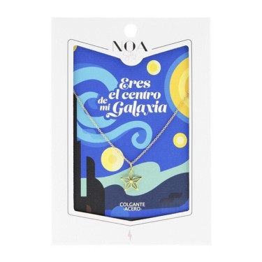 8435458191482 (1) Colgante acero dorado estrella E 1