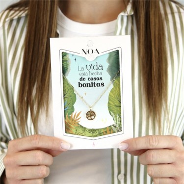 8435458191659 Colgante acero dorado árbol La vida  1